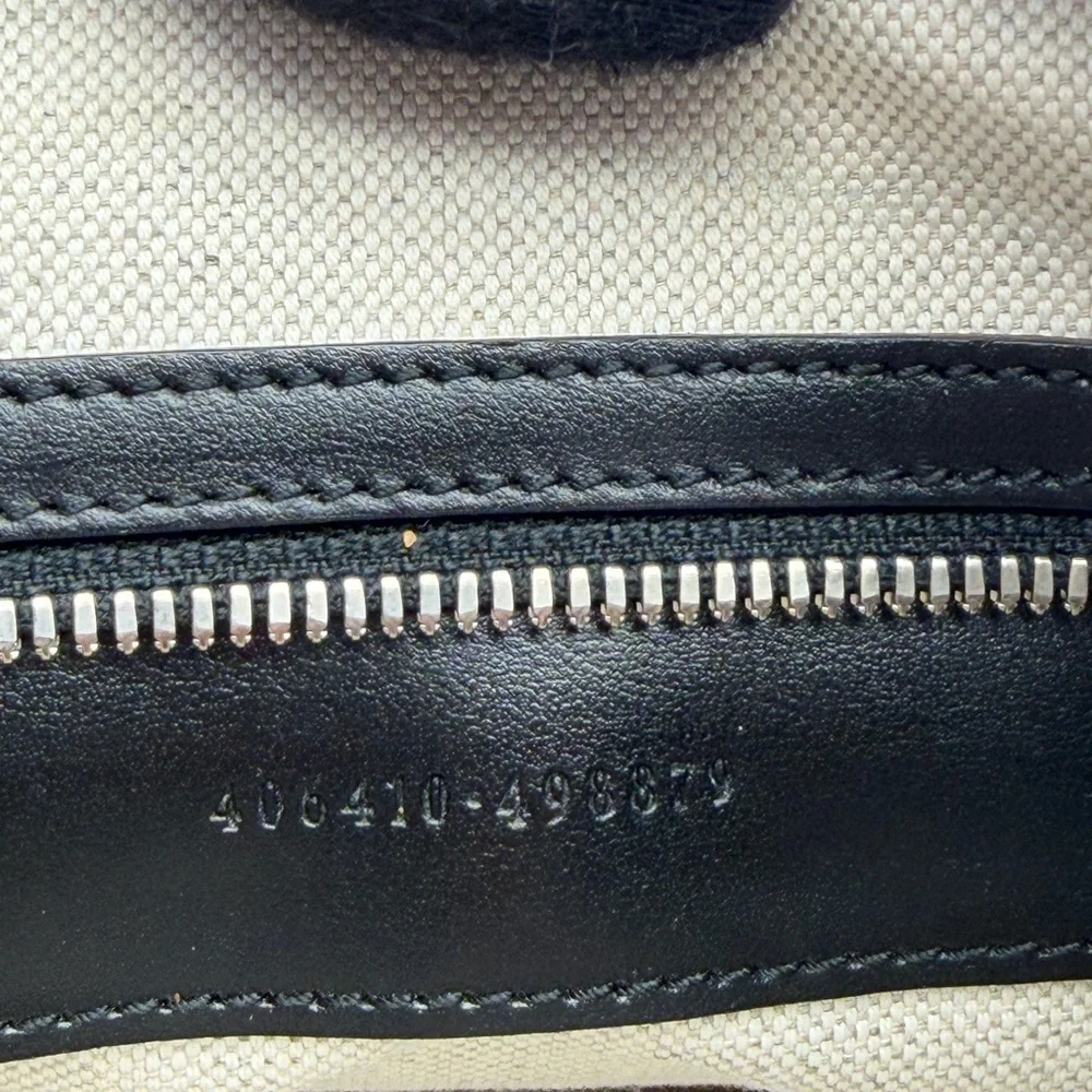 Gucci Black Gg Embossed Leather Messenger Bag